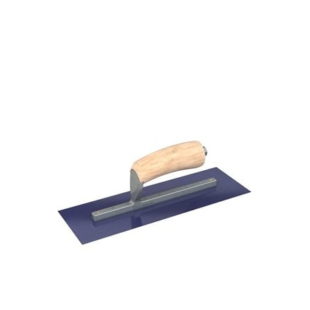 Steel City Trowels By Bon Bon 66-176 Finish Trowel, Square, Blue Steel, 12 X 4, Wood 66-176